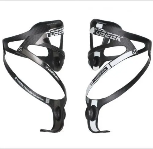 

TOSEEK 2Pcs Ultralight Full 3K Carbon Fiber Water Bottle Holder MTB Mountain Road Bike Bicycle Water Bottle Holder Cage