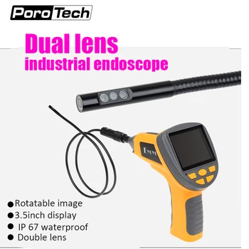 Buy 99H Double Lens LED Lamp Industrial 6mm Camera Car Endoscope Inspect Automotive Machine Camera Borescope Rotatable Image