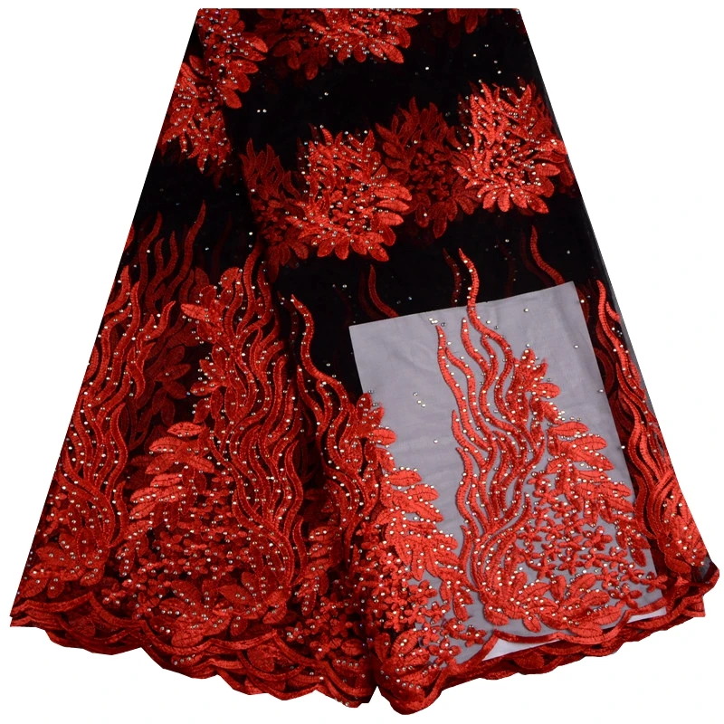 

Latest Net French Lace Material High Quality French Net African Lace Fabric With Stone Nigerian Wedding African Lace A890