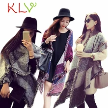 Stylish 2017 winter 3colors pashmina Women s Large Tartan Scarf Shawl Stole Plaid Woollen Cloth Tassels
