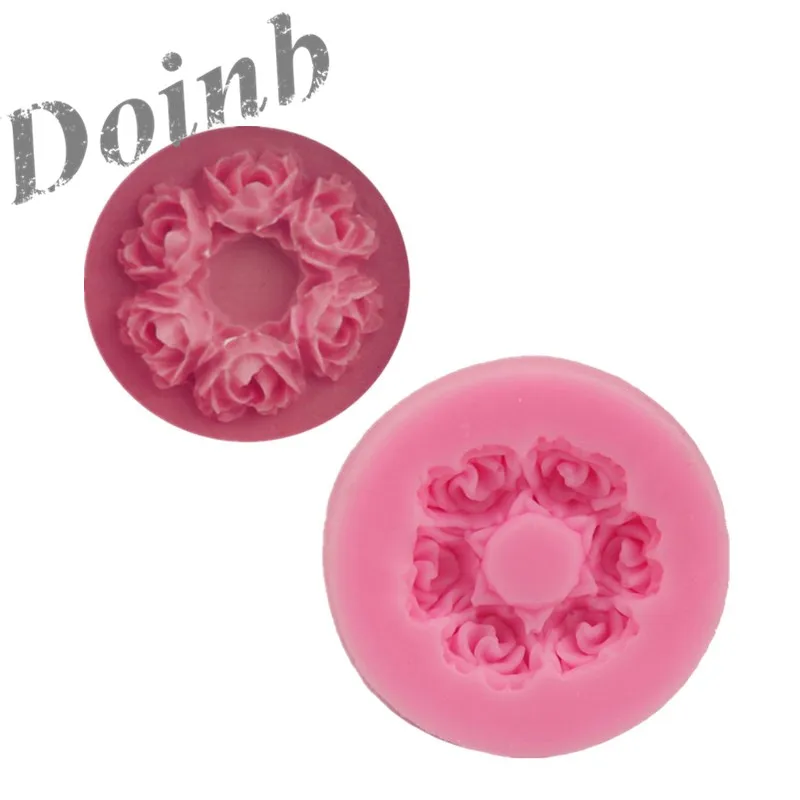 

Doinb DIY Rose Ring Silica Gel Cake Mould Candy Cake Decoration Tool Glue Chocolate Soap Filmo Clay Mould
