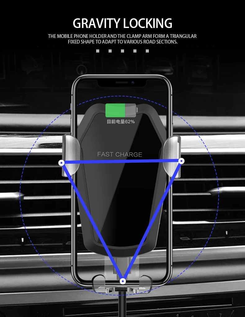 سيارة لاسلكية شاحن ترقية سطح الزجاج الذكي جهاز شحن حامل أجهزة سامسونج S10 زائد Xiaomi telefono اكسسوارات سيارة لاسلكية شاحن ترقية سطح الزجاج الذكي جهاز شحن حامل أجهزة سامسونج S10 زائد Xiaomi telefono اكسسوارات