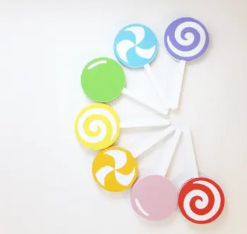 

sweet Lollipops Cupcake Toppers Party Picks baby shower wedding birthday toothpicks decor