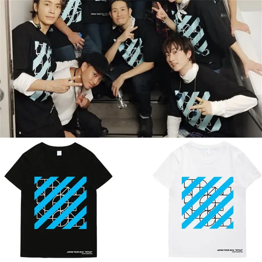 

Kpop Super Junior D&E Concert T-shirt Graphic Cotton T-Shirt Loose Tshirt for Men and Women Fashion Tee