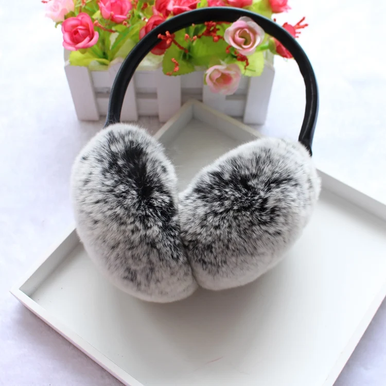 natural rex rabbit fur earmuffs (4)