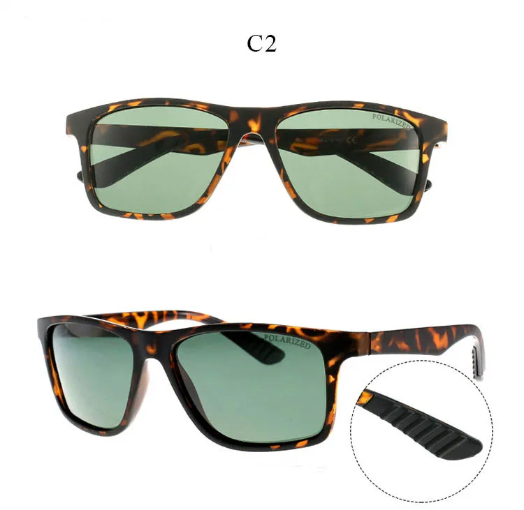 Plastic Glasses Men Brand Designer Classic Polarized Sun Glasses PATEN Fishing Driving Uv400 Rectangle Eyewear Male P6072 (4)