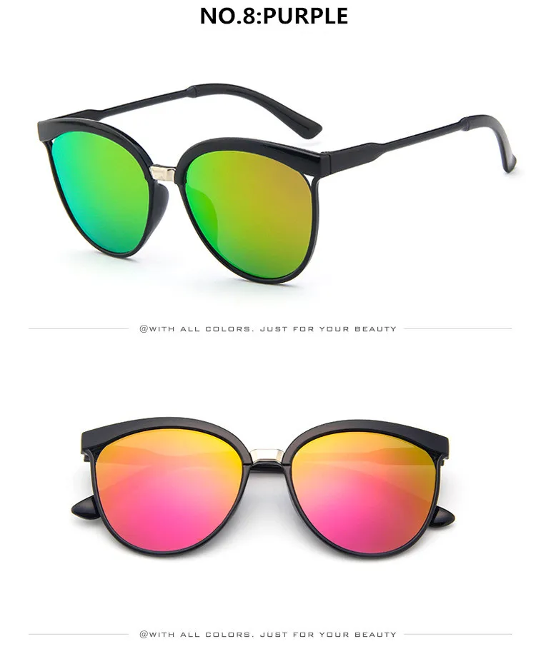 Брендовые дизайнерские солнцезащитные очки, женские роскошные пластиковые солнцезащитные очки, классические ретро очки "кошачий глаз" для улицы, Oculos De Sol Gafas - Цвет линз: C8