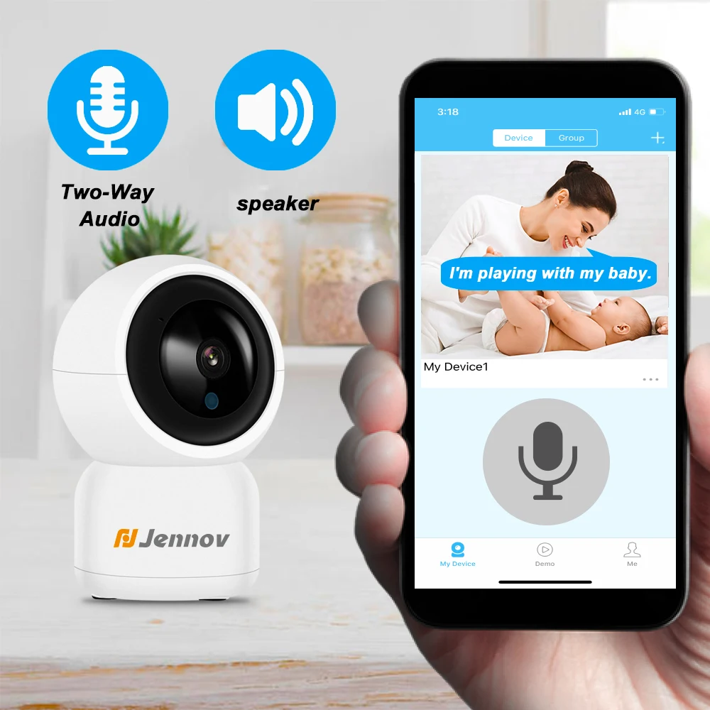 Jennov مراقبة كاميرا البسيطة Wifi ip كاميرا PTZ اللاسلكية الأمن CCTV كامارا واي فاي مراقبة الطفل السيارات تتحرك تتبع ipcamera
