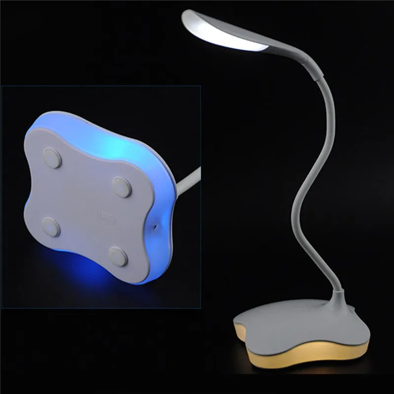 

CHENGYILT Desk Lamps 3 Level Dimmable Clover LED Sensor Desk Light Eye-Protection Lamp Flexible Night Lighting Table Lamp