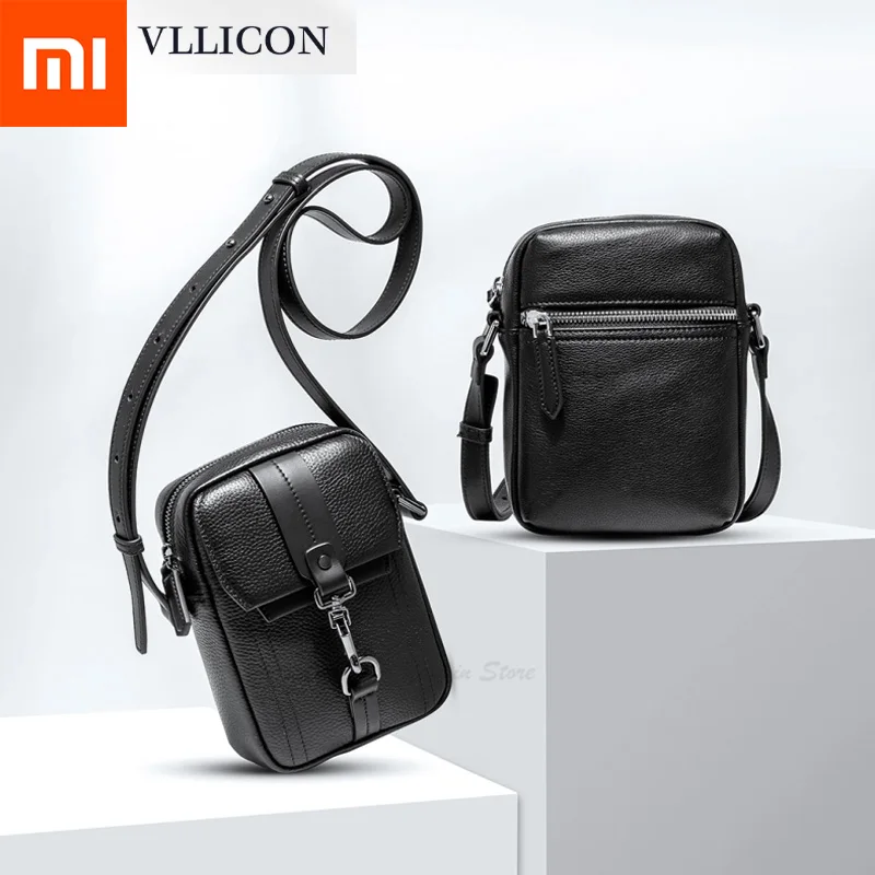 Xiaomi Mijia VLLICON кожаная сумка, деловая Повседневная замшевая оригинальная кожаная сумка на плечо, сумки через плечо для мужчин, модные сумки