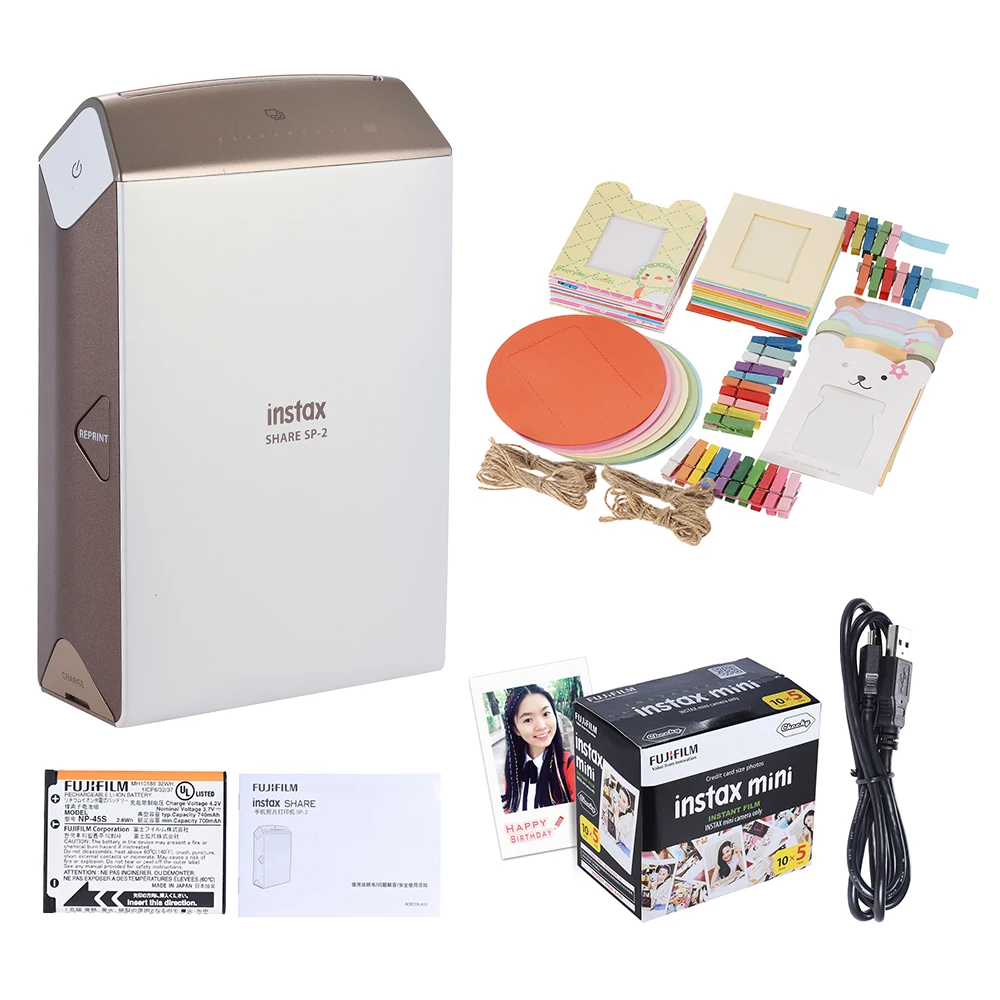 

Fujifilm Instax WiFi Instant Smartphone Printer +Film Paper +Photo Hanging Accessories Kit for iOS iPhone Samsung Huawei Android