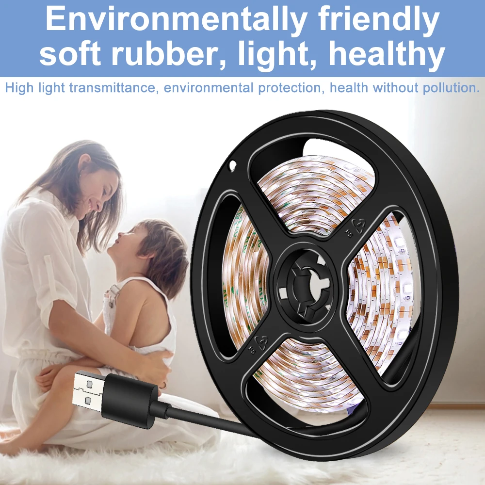 

5V USB Power LED Strip Light 5M Led Lamp Strip Flexible Fita Led Tira SMD 2835 Lamp Tape Desktop Screen TV Background Lighting
