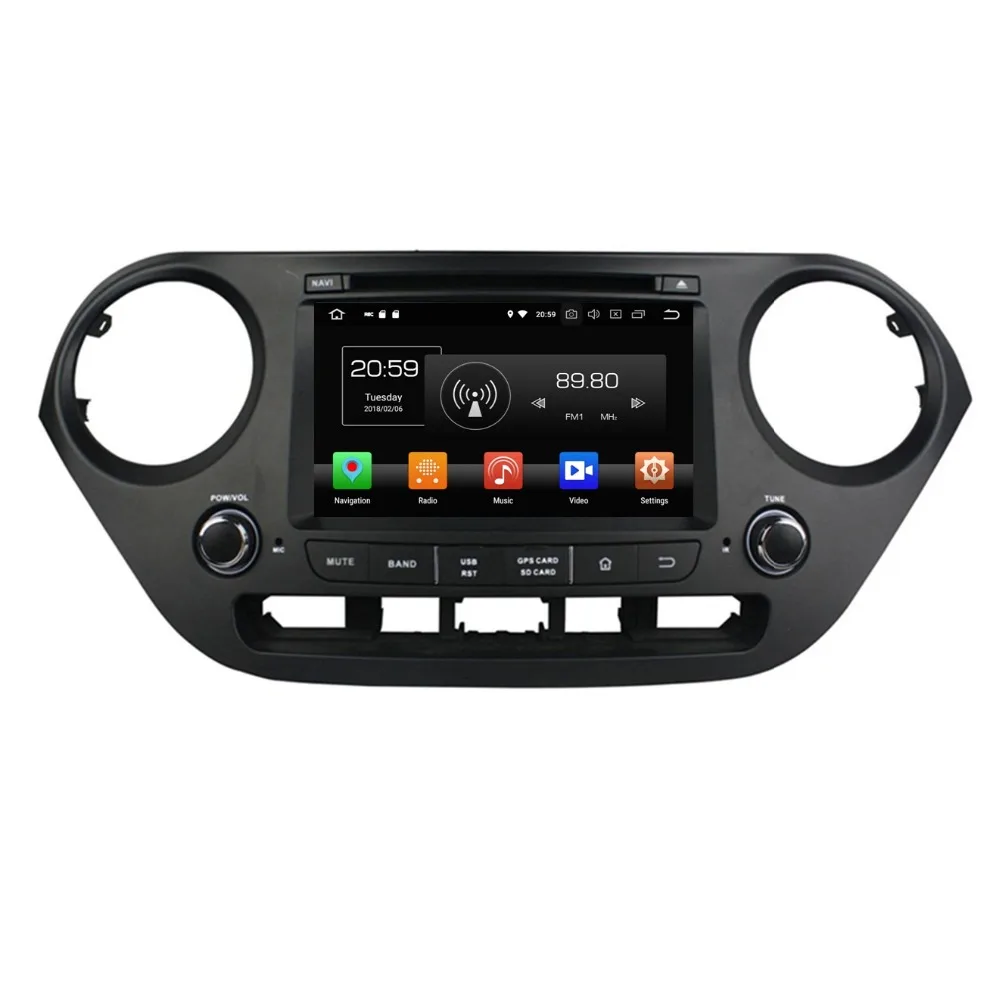 Android 8.0 Car Stereo DVD GPS Multimedia Navigation for Hyundai I10
