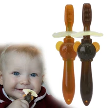 Детский мягкий жевательный сгибаемый Прорезыватель для обучения зубная щетка для младенцев