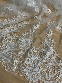 

embroidered African tulle lace fabric with L-61222 luxury French net lace fabric