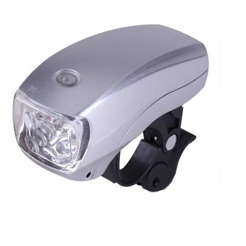 E0103 Bicycle Head Light 5LED Waterproof Plastic Cycling Bike Headlights Without Battery Black