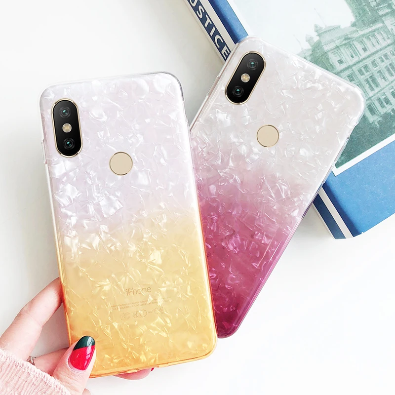 

KMUYSL Gradient Color Bling Phone Case For Xiaomi Redmi Note 5 Plus 5A 4A 4X S2 Mi A1 A2 Mi 6 Mix 2s Note3 Luxury Candy Cover