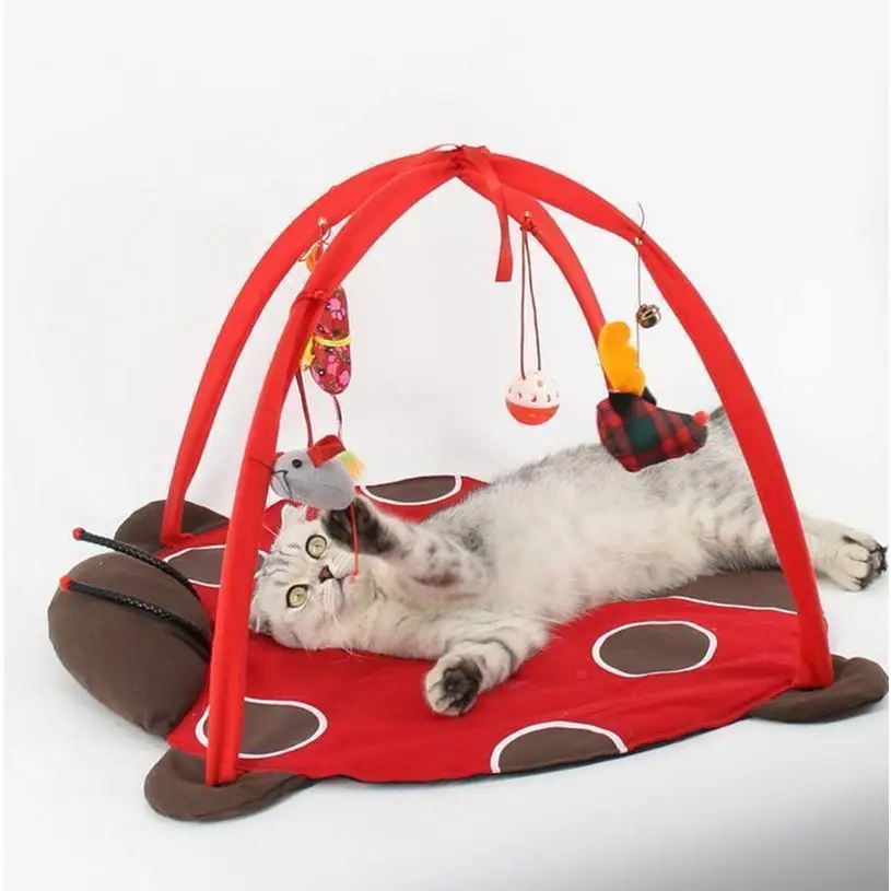 Подвесной игровой коврик для кошек с шариками, кровать для кошки, гамак, палатка, удобный складной коврик для дома, Kat, игрушка для кошки, для котенка, хорька