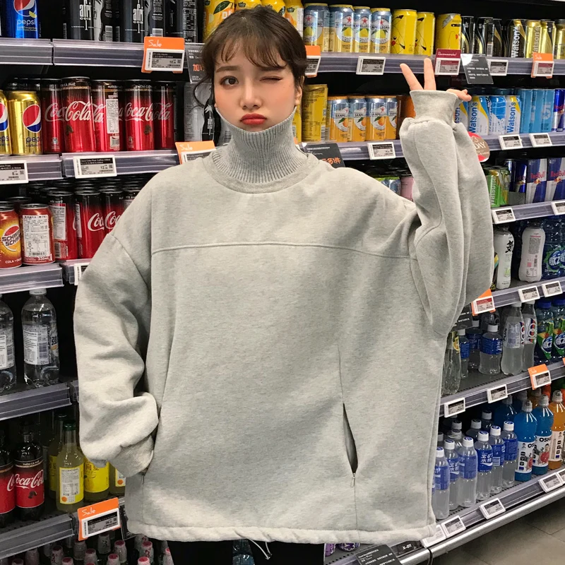 هوديس النساء سمكا زائد المخملية الصلبة كاذبة اثنين من قطعة الياقة المدورة جيب فضفاض كبير جدا طويل نمط إمرأة هوديي الترفيه بسيطة هوديس النساء سمكا زائد المخملية الصلبة كاذبة اثنين من قطعة الياقة المدورة جيب فضفاض كبير جدا طويل نمط إمرأة هوديي الترفيه بسيطة