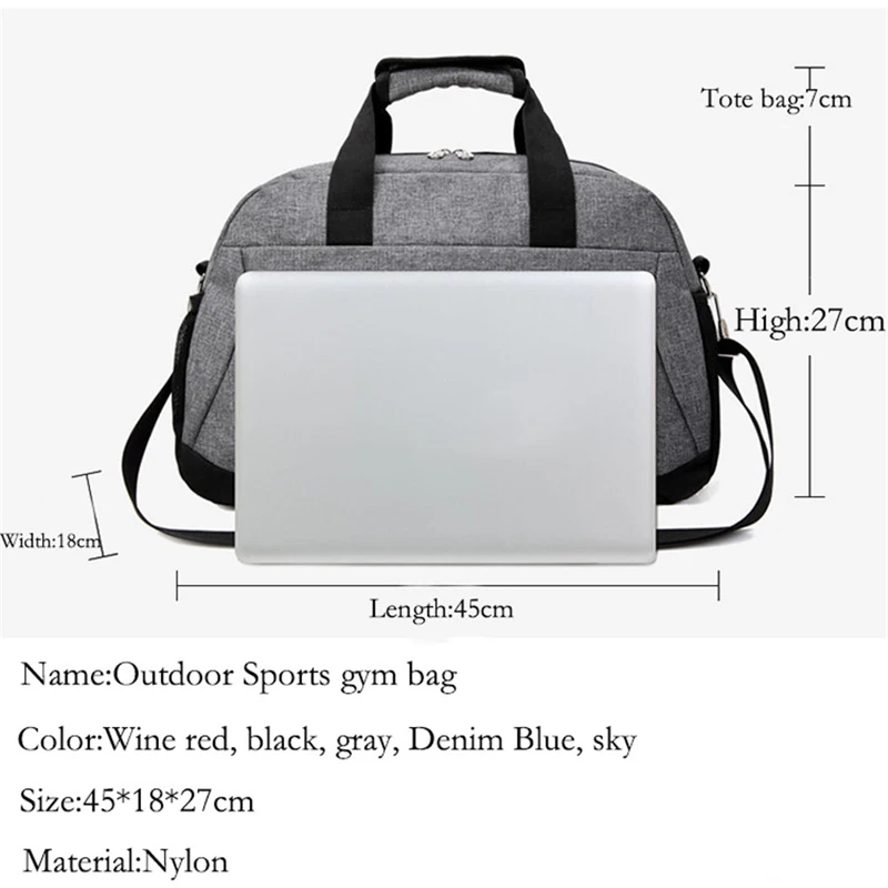 Outdoor Sports Bag For Fitness Women Gym Handbag Men Travel Luggage Bags Nylon Waterproof Training Sportbag Large Capacity 3098