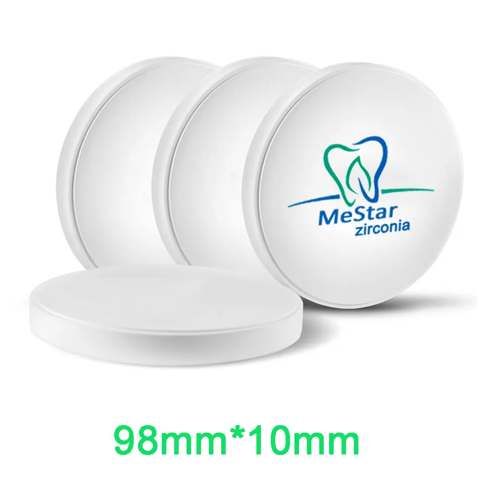 

Super Translucent Zirconia Block Compatible with Open System CADCAM Milling Machine 98*10mm Size