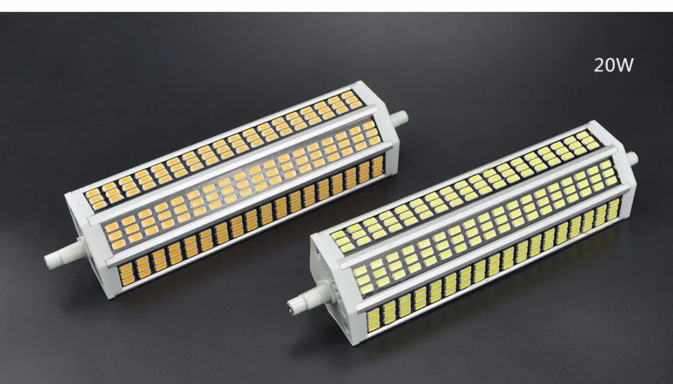 220V SMD 5736 R7S Светодиодный точечный светильник 5 Вт 10 Вт 13 Вт, 20 Вт, 78-189 мм светодиодный горизонтальный разъем для Точечный светильник Заменить галогенная лампа-прожектор