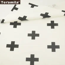 Новинка с принтом черного Креста дизайн хлопок teramila ткани хлопок саржа лоскутное саржевое шитье ткань художественная работа Tecido