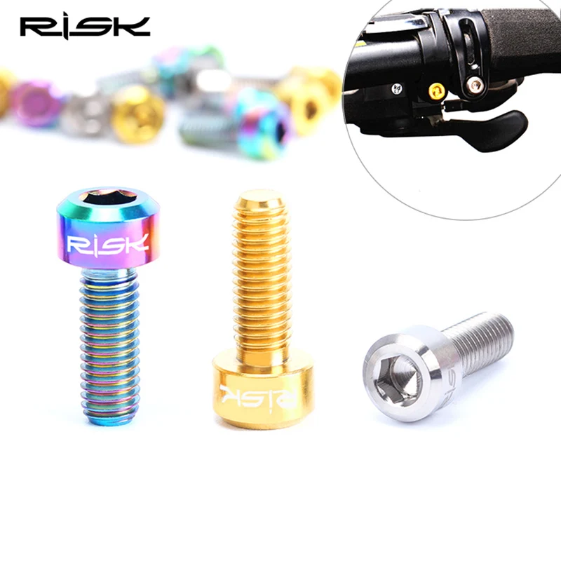 RISK Titanium alloy M5*14 Screw bolts MTB Derailleur Lever Screws Fixed