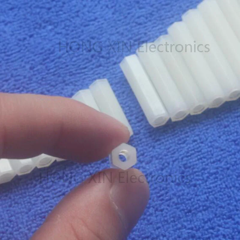 M3*12 12mm 1 pcs white Nylon Hex Female-Female Standoff Spacer Threaded Hexagonal Spacer Standoff