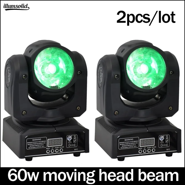 60w moving head disco light dmx512 luces discoteca Professional stage 2 ชิ้น/ล็อต-ใน เอฟเฟกต์แสงบนเวที จาก ไฟและระบบไฟ บน