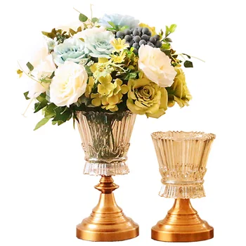 

Creative European Tabletop Decorative Glass Vases Decoration HOme Accessories Gift Modern Glass Flower Vases Gift