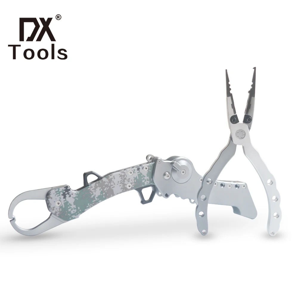 

Camouflage Fishing Tools Set Aluminum Fish Grip Gripper Fishing Pliers for Remove Hooks Line Cutters Split Ring Pincers Nippers