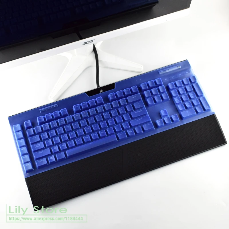 Силиконовый протектор для CORSAIR K95 RGB PLATINUM Проводная игровая механическая клавиатура, Защитная пленка для офисного стола, защита от пыли