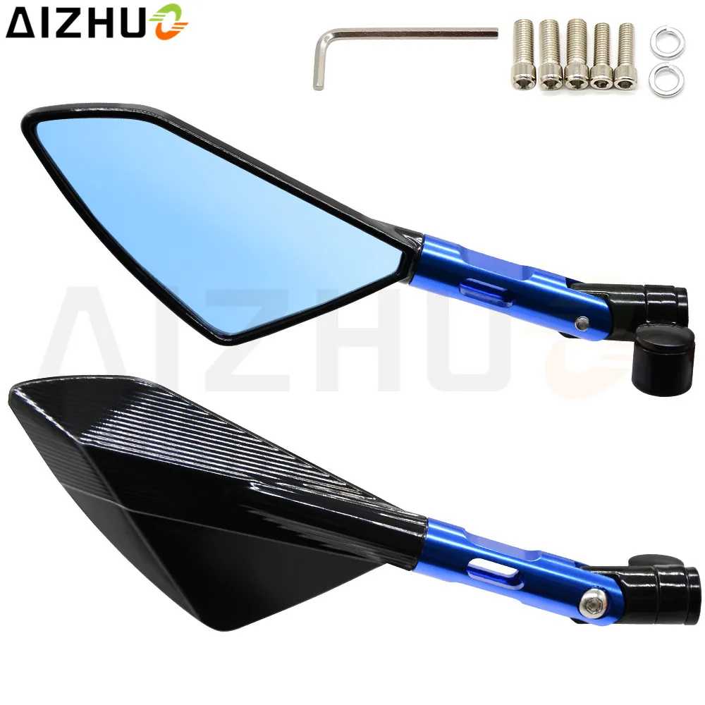 Motorcycle Rear view rearview Mirror CNC Aluminum Universal Moto Mirrors For Kawasaki ZRX1200 Versys 300 600 1000 Z300 Z650 Z900