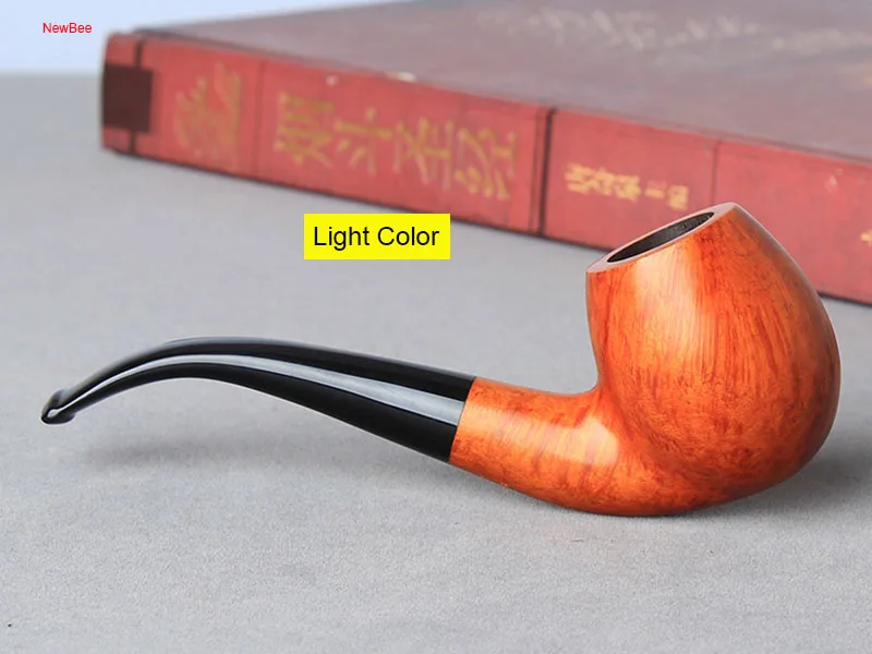 ft2-Briar Wood Handmade 3 Colors 9mm Activated Carbon Arylic Bent Mouthpiece 