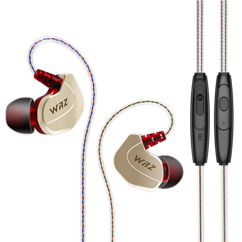 Kopen Originele WRZ X6 Ear HIFI Oortelefoon Zirkoon Sport Bass Noise Cancelling Oordopjes Met Microfoon Voor IPhone Samsung Xiaomi Mp3