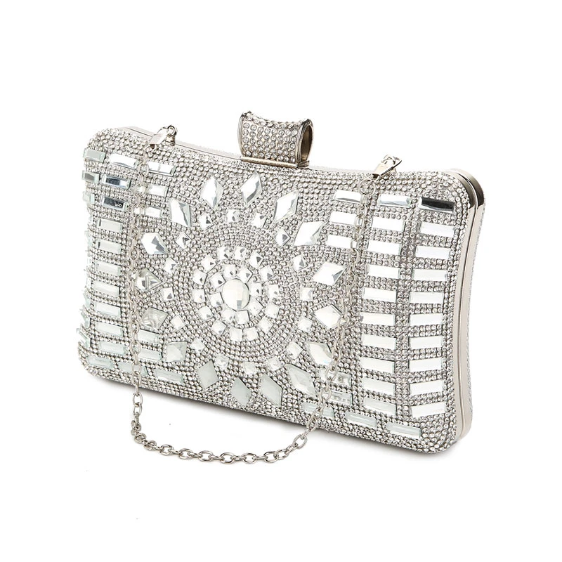 Zie insecten ironie roltrap Zilveren Clutch Bag Vrouwen Crystal Avondtassen Luxe Ontwerp Bruiloft  Portemonnee Elegante Dames Handtas Keten Crossbody Tas W641| | - AliExpress