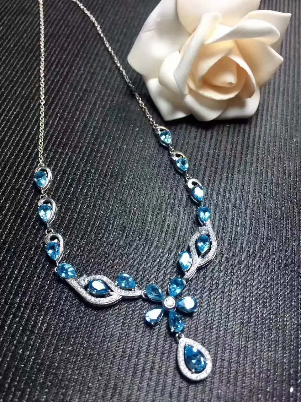 Collier pendentif en tourmaline multicolore naturelle S925 en argent sterling collier en pierres pr