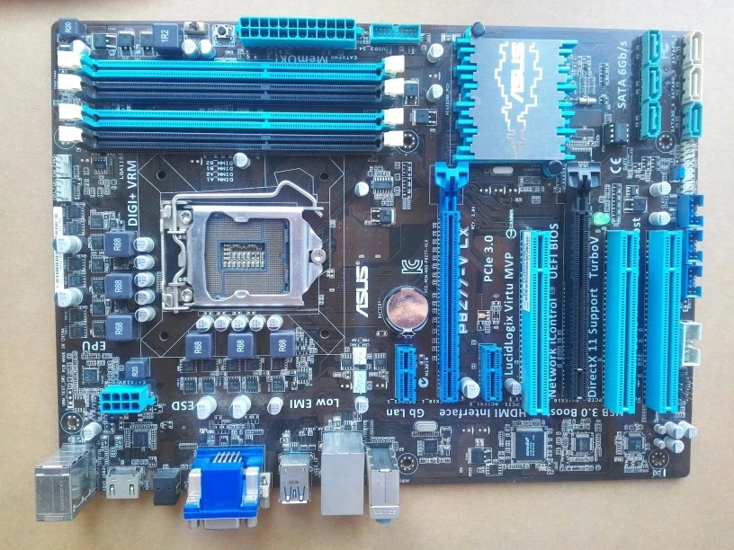 Б/у ASUS материнская плата P8Z77-V LX LGA 1155 DDR3 i3 i5 22/32nm Процессор USB3.0 32 Гб SATA3 VGA HDMI Z77 рабочего Материнская плата