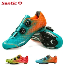 SANTIC PRO, Ультралегкая велосипедная обувь из углеродного волокна, уровень 10, Мужская обувь для шоссейного велосипеда, обувь для гоночной команды, обувь для велосипеда