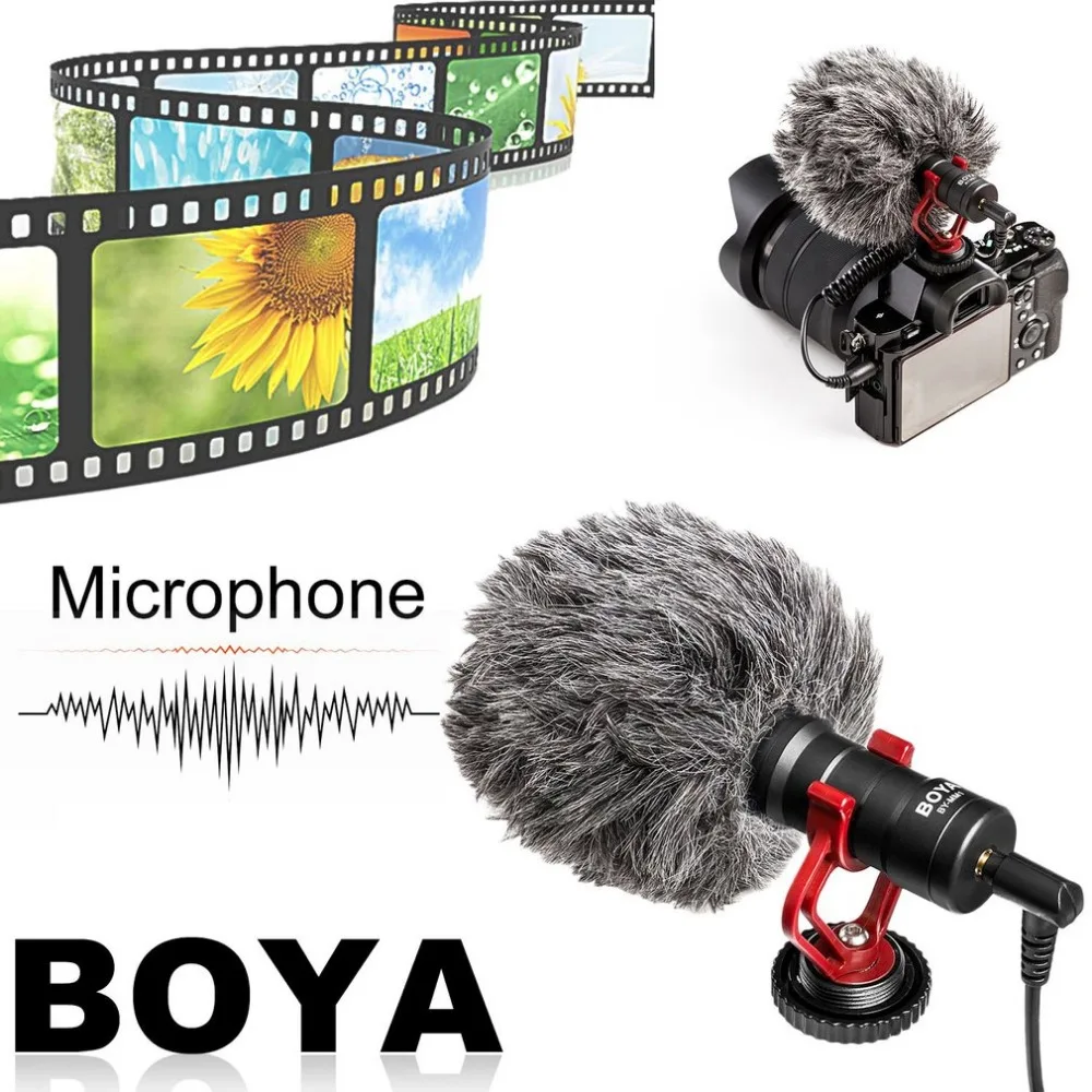 

BOYA Compact On-Camera Video Microphone Youtube Vlogging Interview Recording Mic For IOS For Android Smartphone For DSLR Cameras
