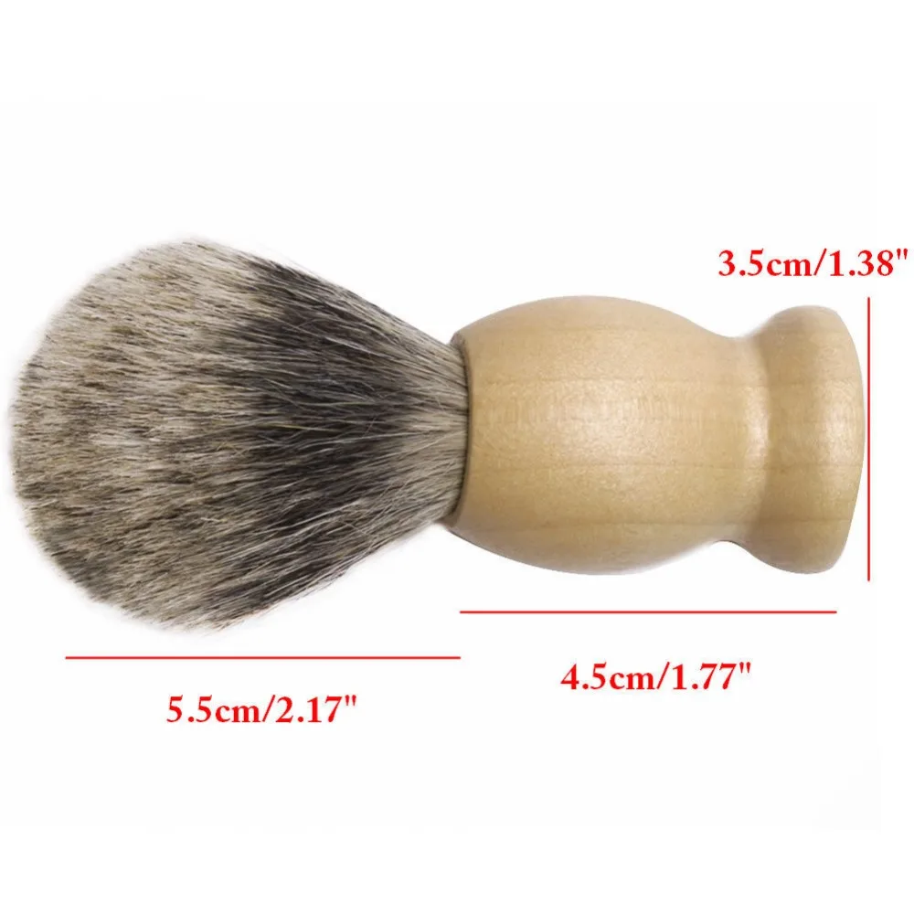 Best Shaving Razor Brush Badger Hair Wood Handle Men Shave Beard Barber Tool Hot 3