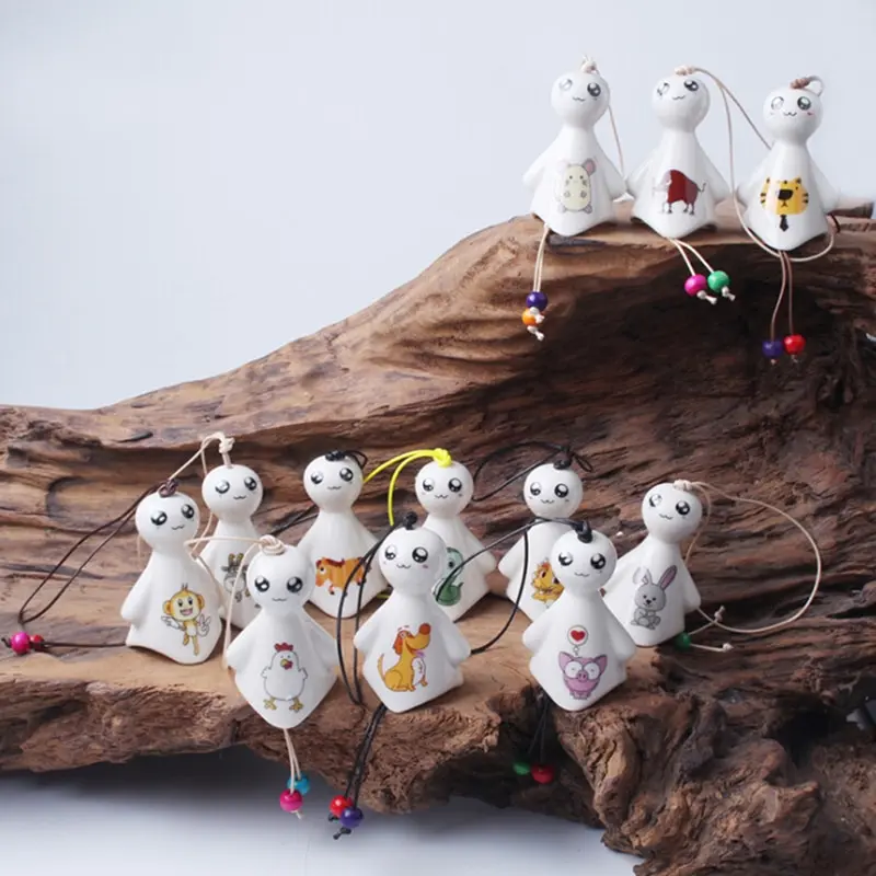 

Sunny Dolls Pendant Ceramic Wind Chimes Ceramic Windchimes Wind Chimes Car Ornament Hanging Miniature Home Decoration Figurine