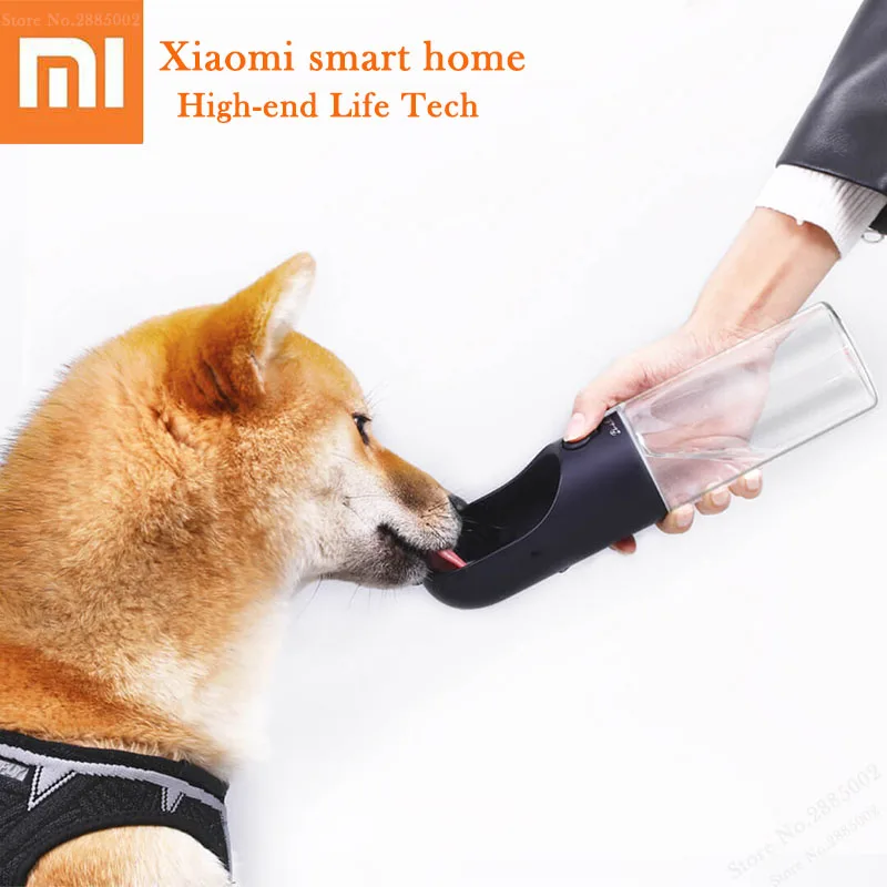 

New Xiaomi Pet Dog Cat Water Bottle Portable Outdoor Travel Cups Feeder Drinking Bowl 400ml Water Dispenser Health Pet Products