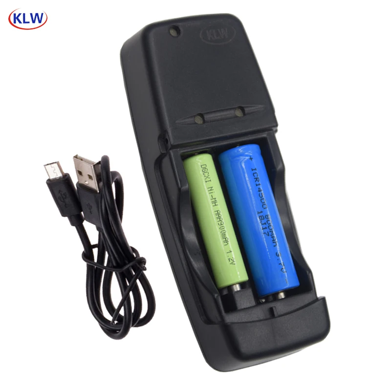 

2 slots Smart USB Battery Charger for Rechargeable 1.2V AA AAA NiMh NiCd 3.7V Li-ion 14500 10440 16340 10340 battery charger