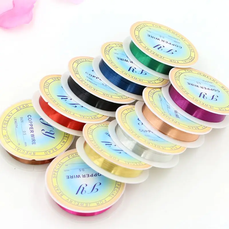 

accessories jewelry for DIY 7m/roll 0.5mm Diameter colored copper wire