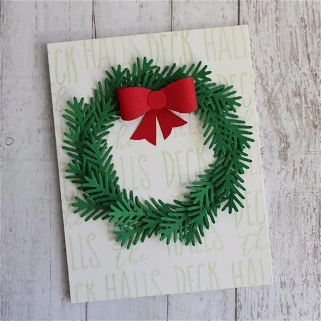 Newest 2018 Metal Christmas Tree Wreath Cutting Dies Stencil Scrapbook DIY Paper Craft