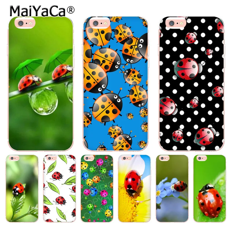 Мягкий ТПУ чехол MaiYaCa Божья коровка жук для iPhone 8 7 6 6S Plus X XS MAX XR 5 5S SE 11pro max|case cover|phone