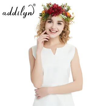 

Floral Bridal Headband Simulation Flower Headdress Headpiece Hair Wreath Garland for Party Photography Wedding Beach