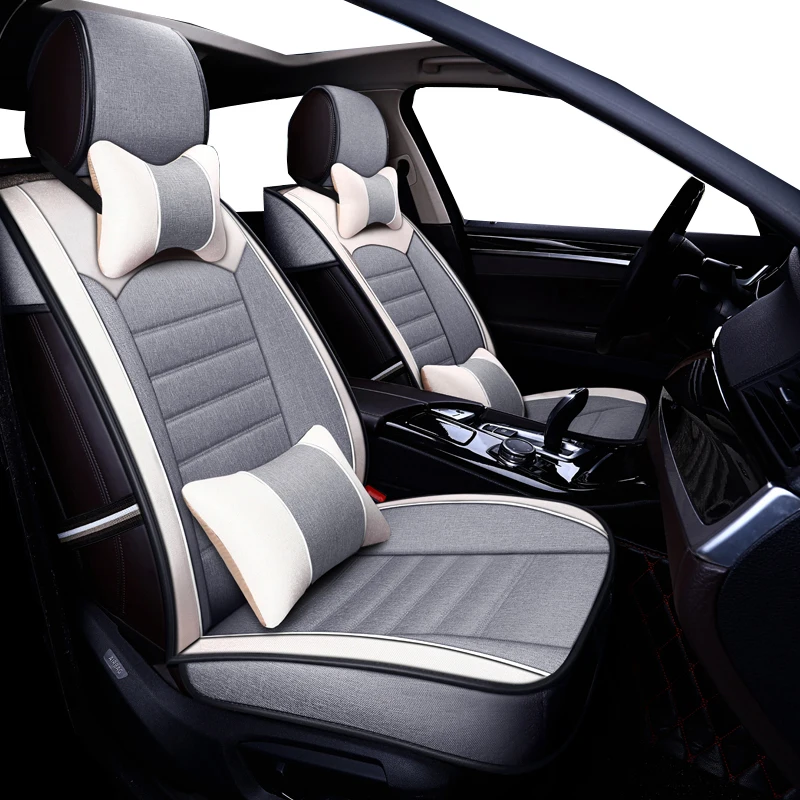 

ETOATUO Flax Universal Car Seat covers for Ford all models focus fiesta s-max mondeo explorer ecosport car styling accessories